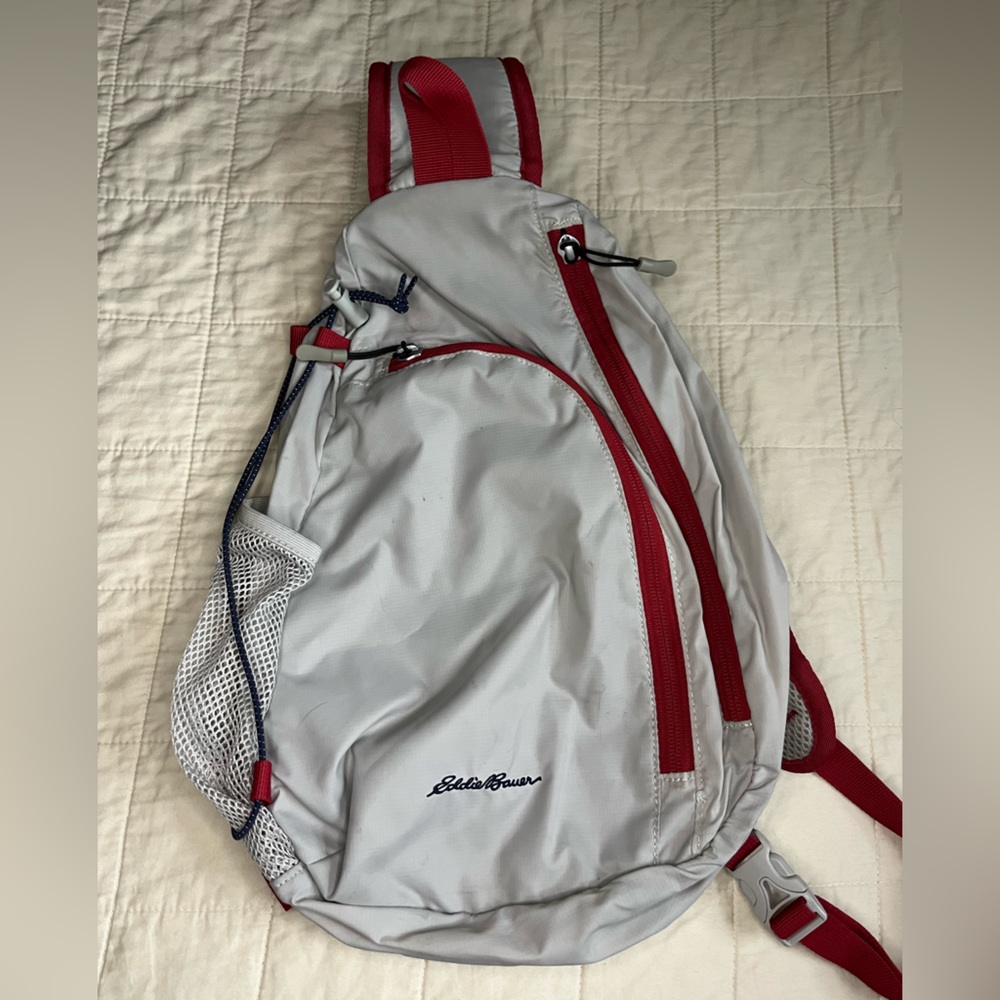 Eddie Bauer Ripstop Sling Bag Backpack- EUC